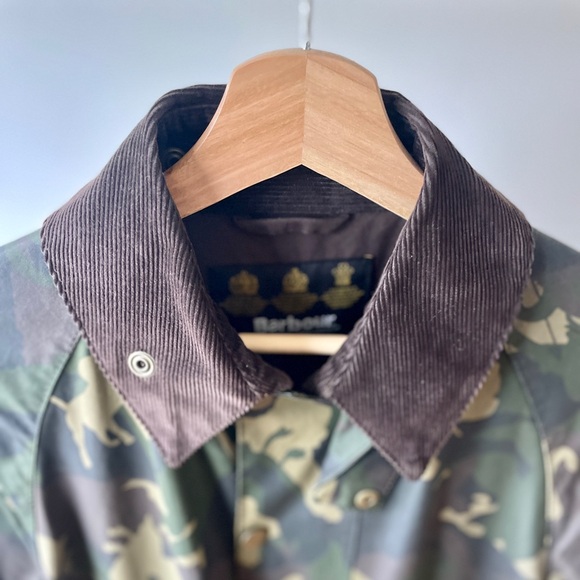 Rare Barbour Waxed Camouflage Bourne Jacket - Picture 9 of 10